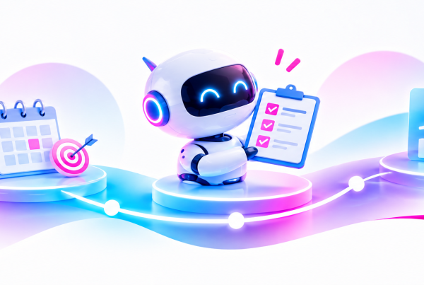 AI event checklist illustration showing planning, preparation and event performance measurement
