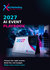 2027 AI Event Playbook cover by Xeo Marketing for AI and B2B technology teams